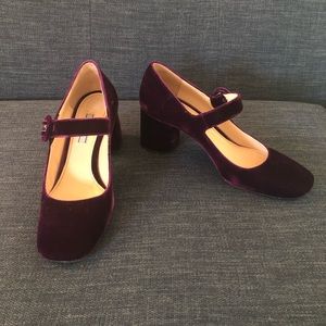 Prada velvet Mary Jane heels